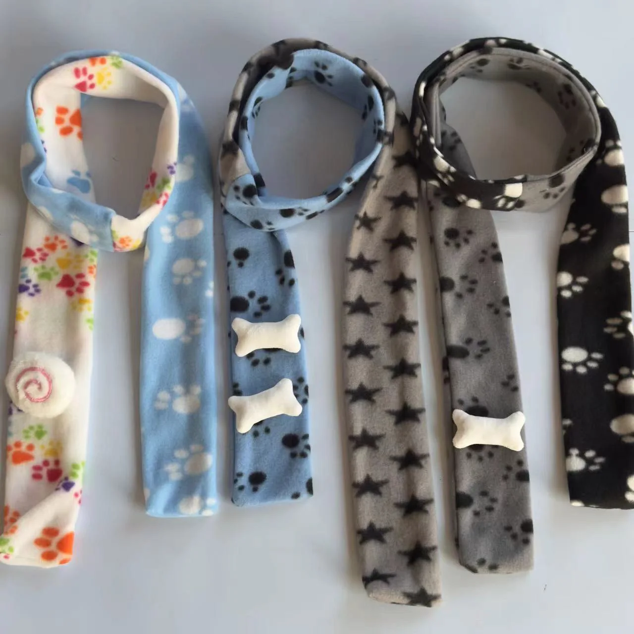 Y2K Star Scarf Vintage Plush Cashmere Longer Scarf Wome Neck Warmer Bone Ornaments Cute Puppy Paw Accessories JK Accessrioes