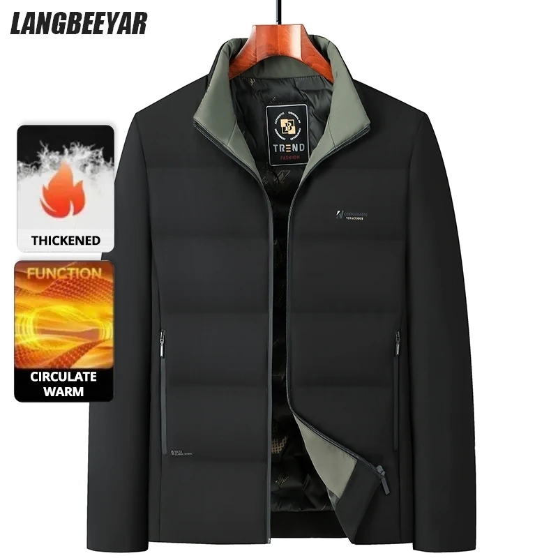 Top Grade ​​Men's Winter Short Parka Jacket Windbreaker Coats Bubble Puffer 2025 New Casual Fashion Quilted Outerwear