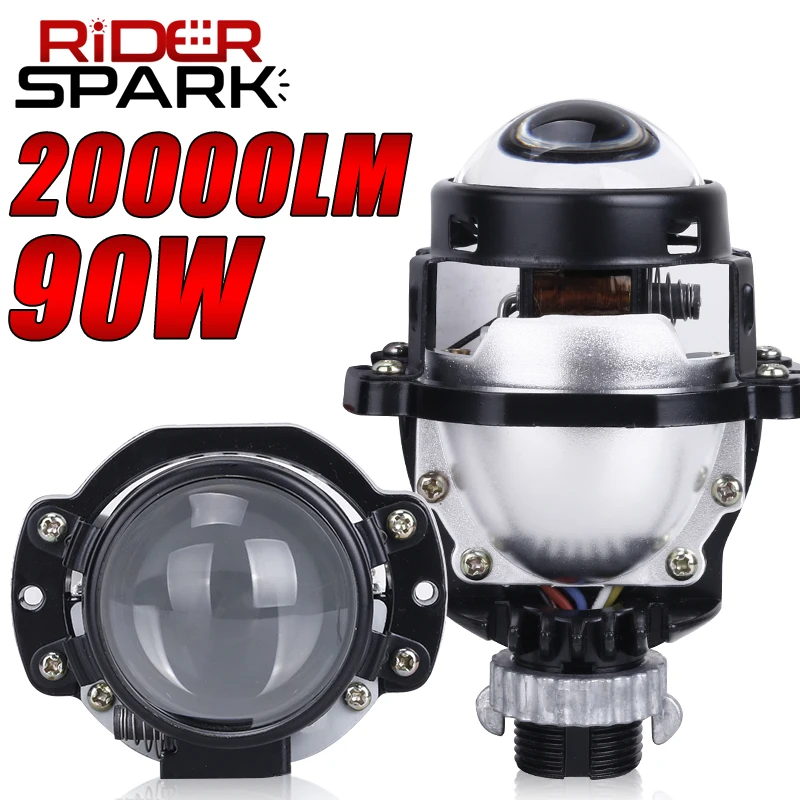 2.0 Inch Bi LED Projector Lenses H7 H4 9005 9006 Car Headlights Bulb Retrofit Kit Auto Lights LED Lamps 5500K 1.8in Super Mini