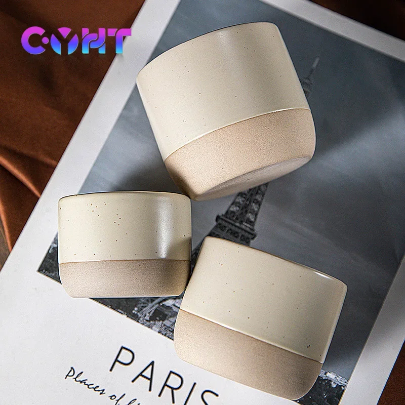 100ml 180ml 230ml Coffee Mug Vintage Ceramics Tea Cup Japanese-style Cafes Drinkware Stoneware Espresso for Restaurants Hotels