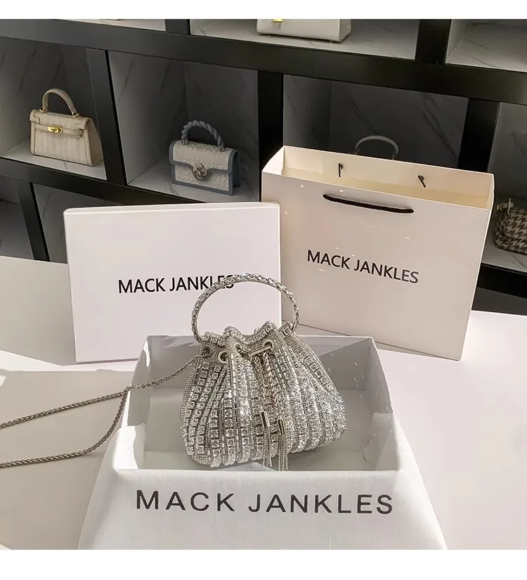 Luxury Designer Women Handbag Glitter Shiny Diamond Clutch Purse Wedding Party Banquet Bag Crystal Rhinestones Evening Bag