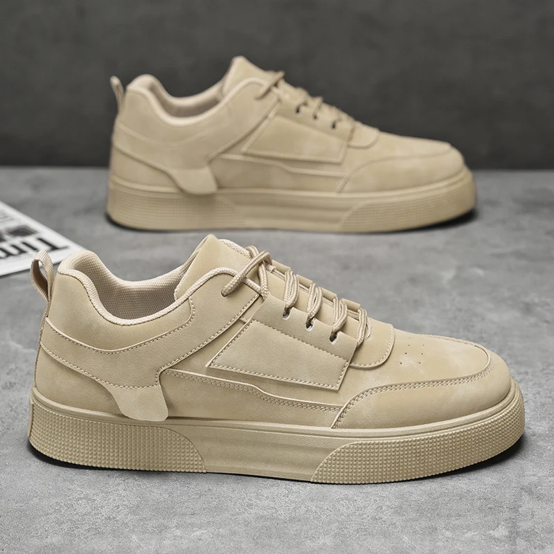 Spring and Autumn Men's Shoes New Style Low-Top Lightweight Large Size Trendy Shoes Student Fashion Versatile Thick-Soled Sports Shoes Casual Sneakers