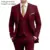 3Pcs-Wine Red