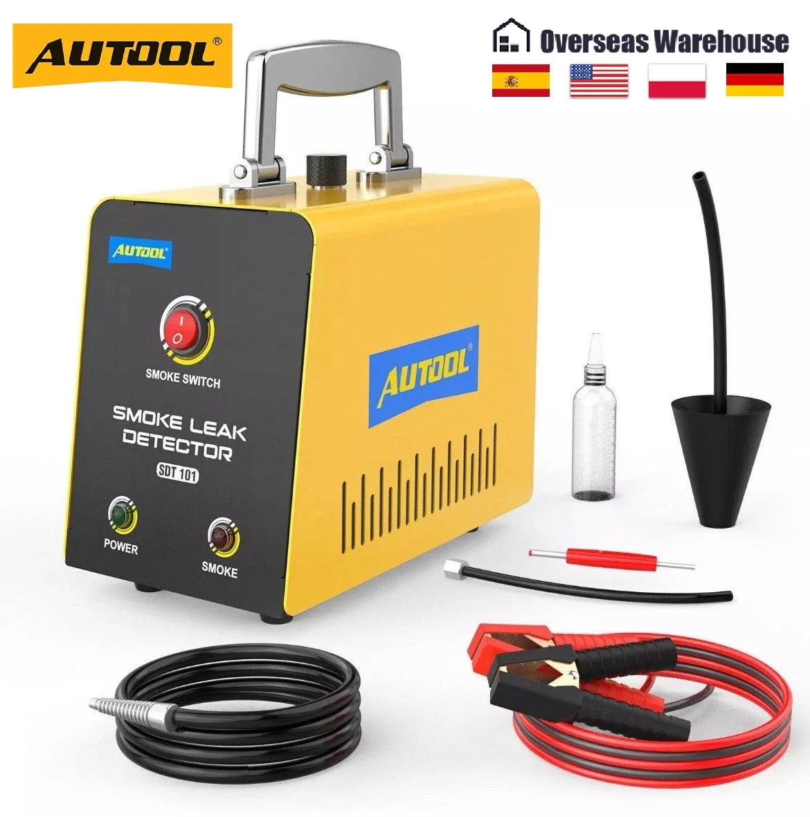 SDT101 12V Smoke Machine Leak Detector Oil Fuel Pipe Vacuum Leakage Detector Auto EVAP System Auto Diagnostic Tools No Pump