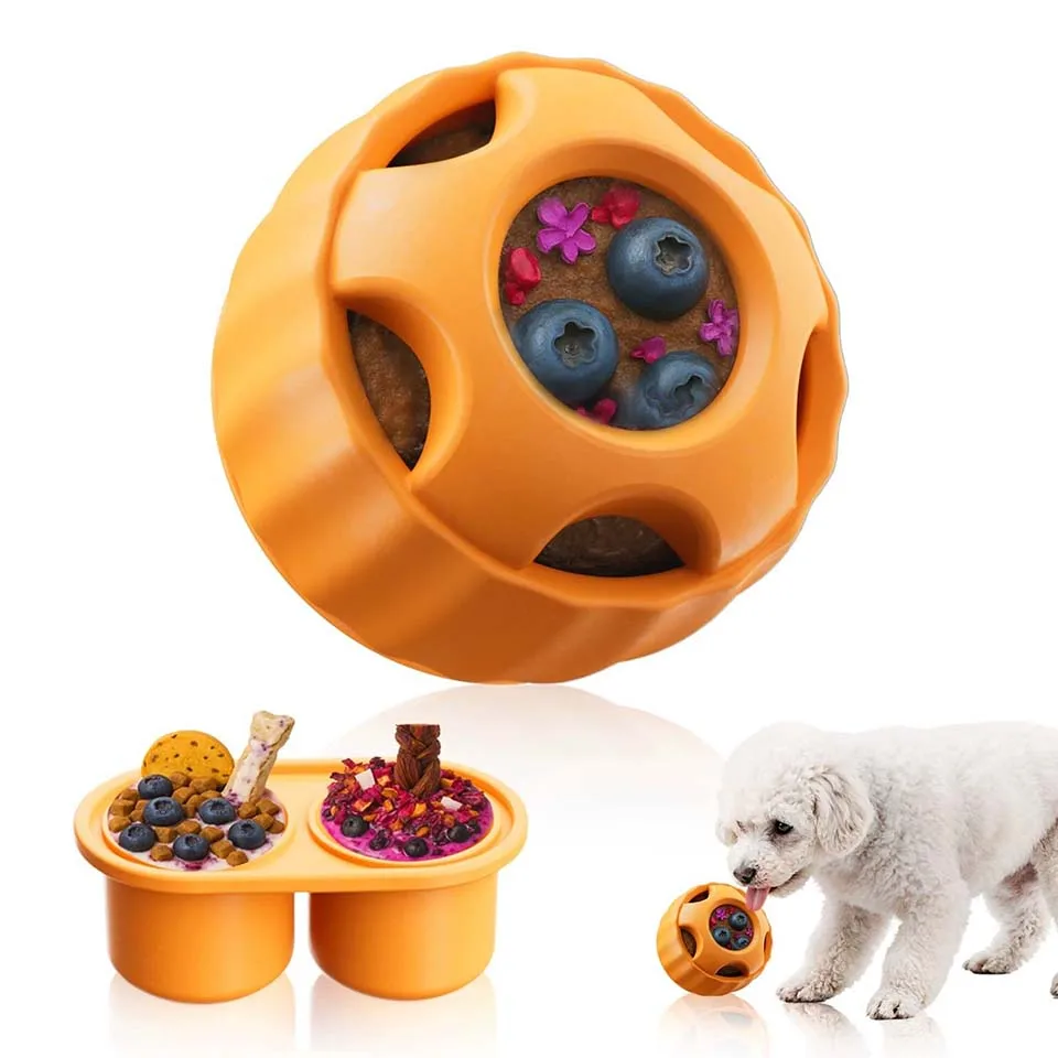 Interactive Dog Toys for Boredom - Dog Treat Molds Silicone Healthy Treats for Dogs puppy Enrichment Toy for Frozen in Summer