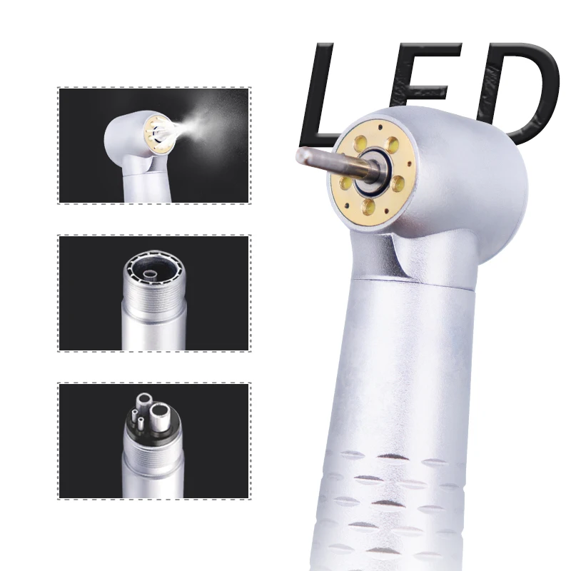 Dental 5 LED Light High Speed Handpiece Shadowless E-Generator Air Turbine for Dentist 2/4 Holes 5 Water Spray Dental Equipment