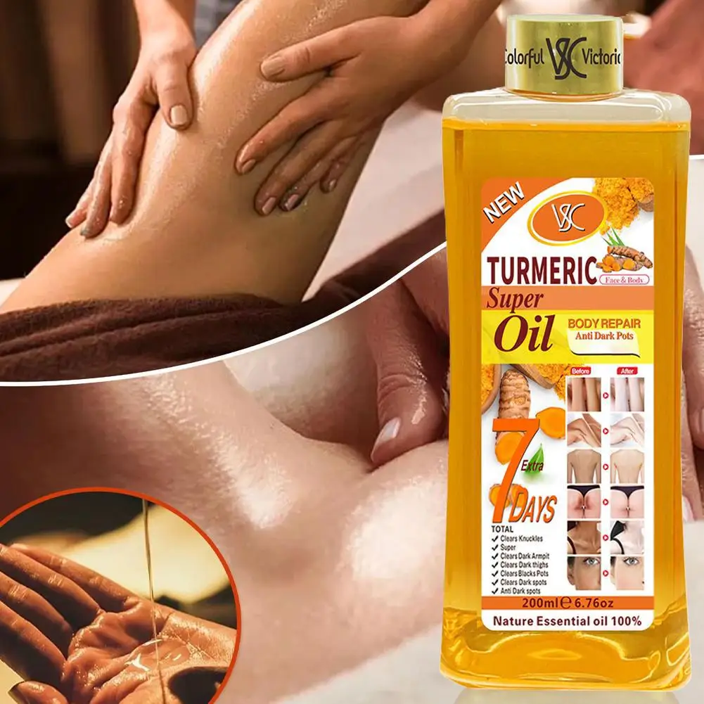 Turmeric Essential Oil/Rose/Vitamin C Body Massage Oil Nourish Brightening Smoothing Body Skin Aromatherapy Skin Moisturizing