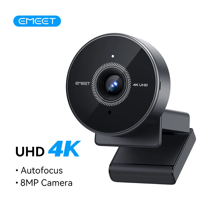 Webcam 4K Web Camera 1080P 60fps with Microphone Mini USB Camera for Computer/ Desktop / Laptop EMEET Webcam