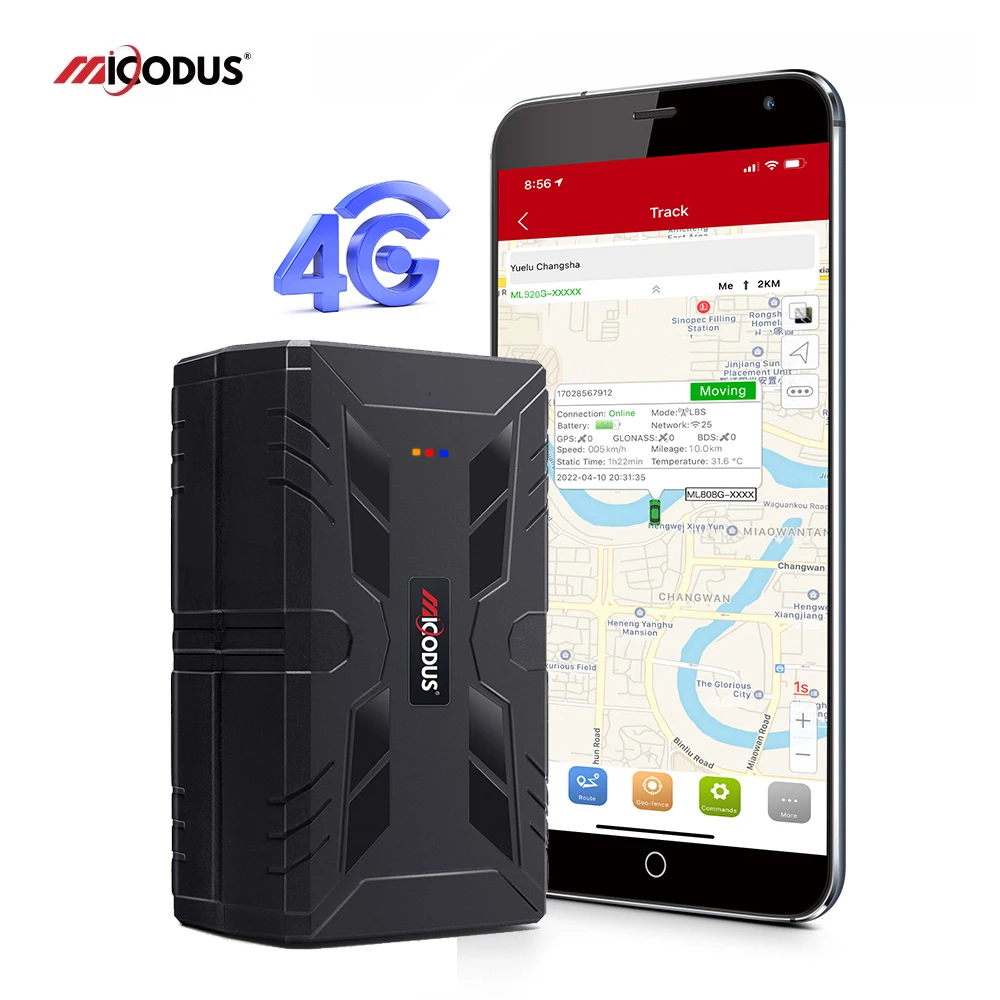 MiCODUS Car GPS Tracker 4G ML920G 20000mAh Superstrong Magnetic 4G GPS Tracking Device Vibrate Move Alert Free APP