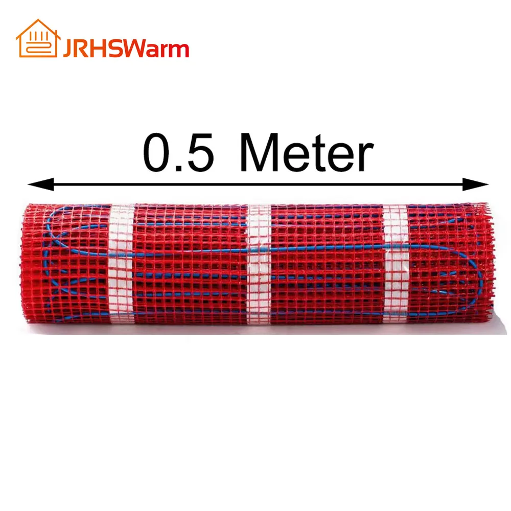 230V 150w/m2 Electric Underfloor Heating Mat Kit Pad System Parts For bathroom Ceramic Stone Tile Wooden Floor Heated Warming