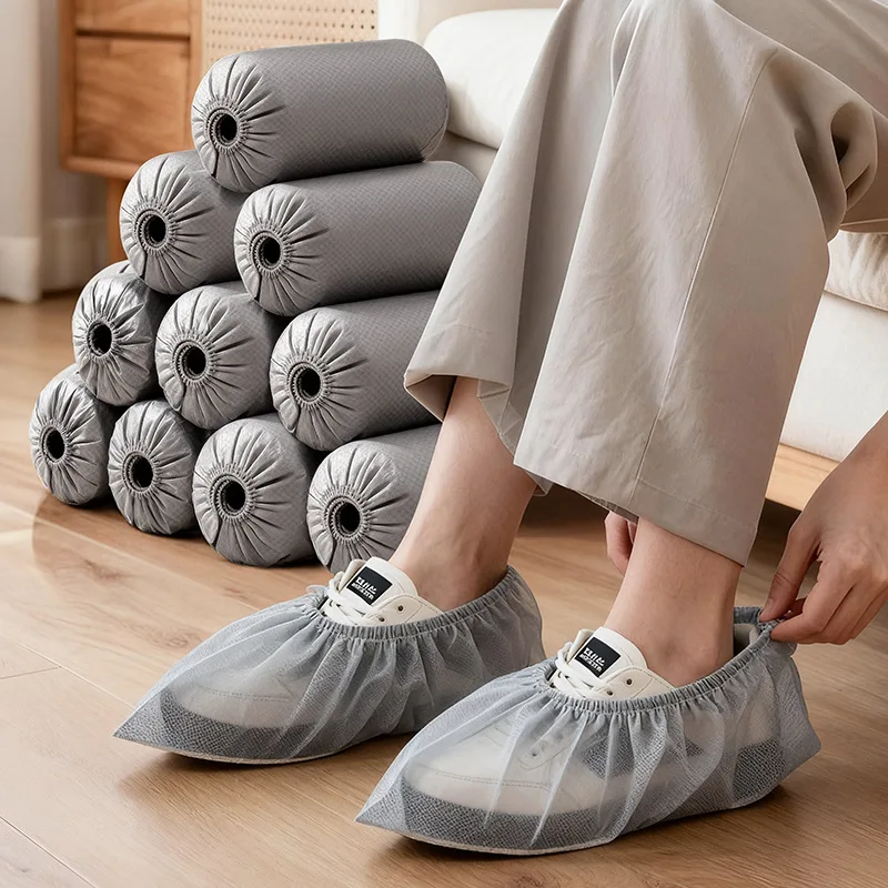 Disposable Shoe Cover, Thickened Non-woven Fabric Foot Cover, Indoor and Household Anti Slip and Wear-resistant Shoe Cover