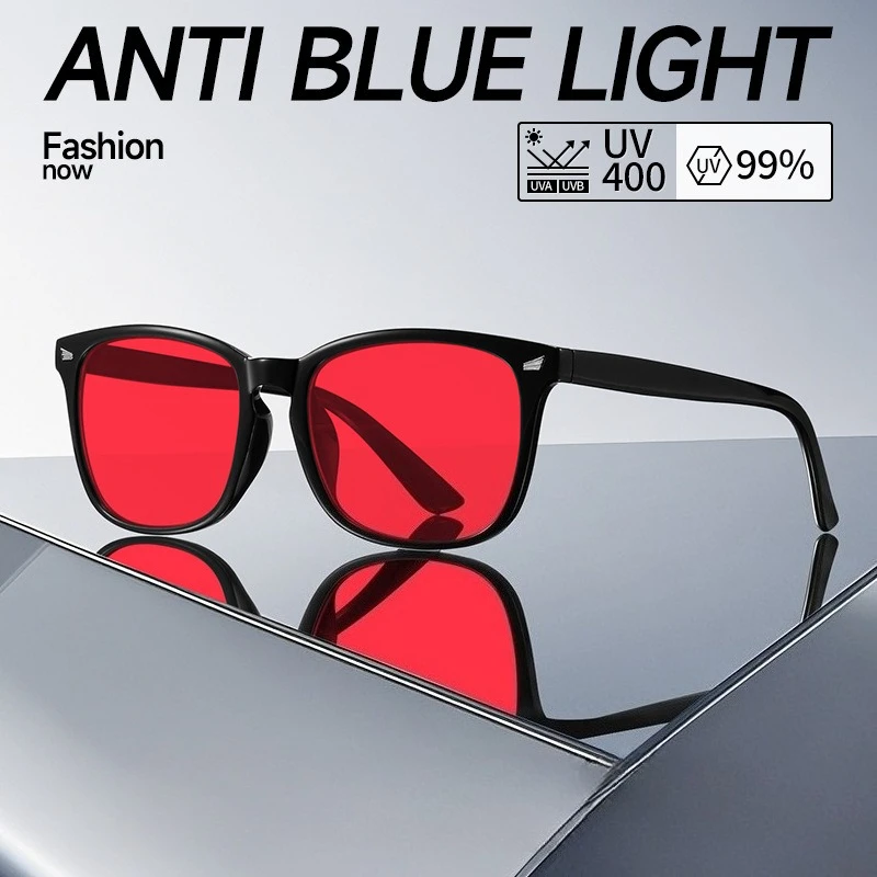 New Anti Blue Light Glasses Anti Radiation Tinted Lenses Better Sleep Filter Eyewear Men Women Orange Yellow Lenses Eyeglasses