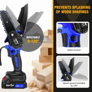4 Inch Powerful Chain Saw for Wood Cutting,Tree Pruning & Garden,Rechargeable 1.5Ah Battery and Charger Included