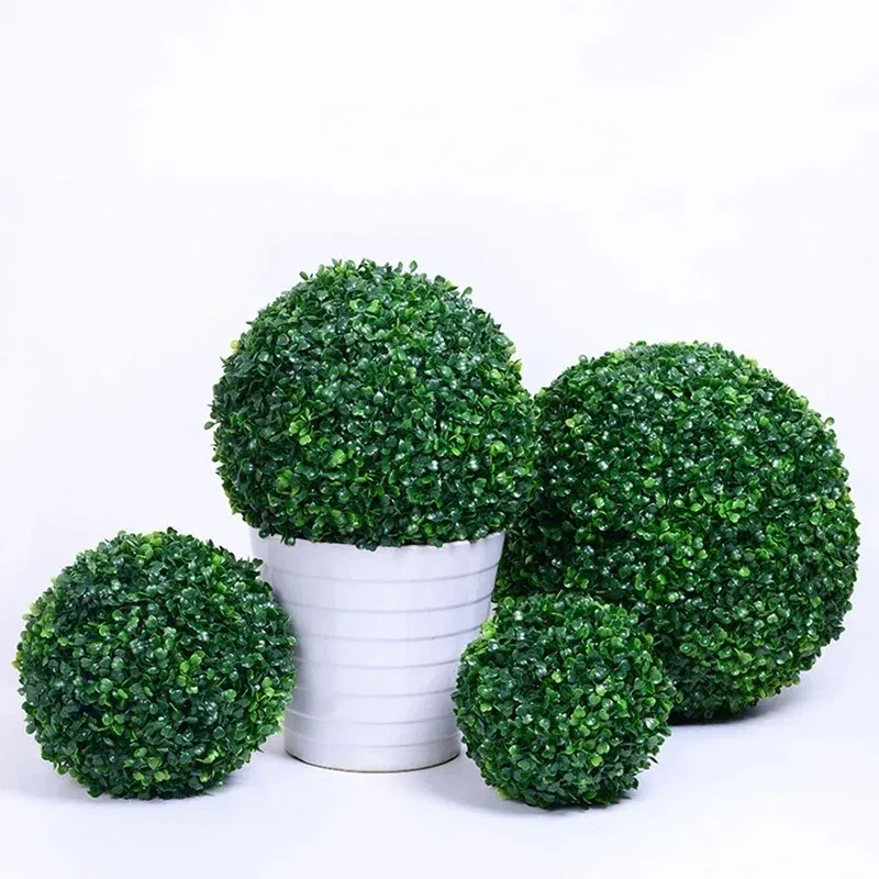 10-50cm Green Milan Ball Simulated Grass Ball Artificial Decorations Artificial Plant Wedding Party Outdoor Decoration Bonsai