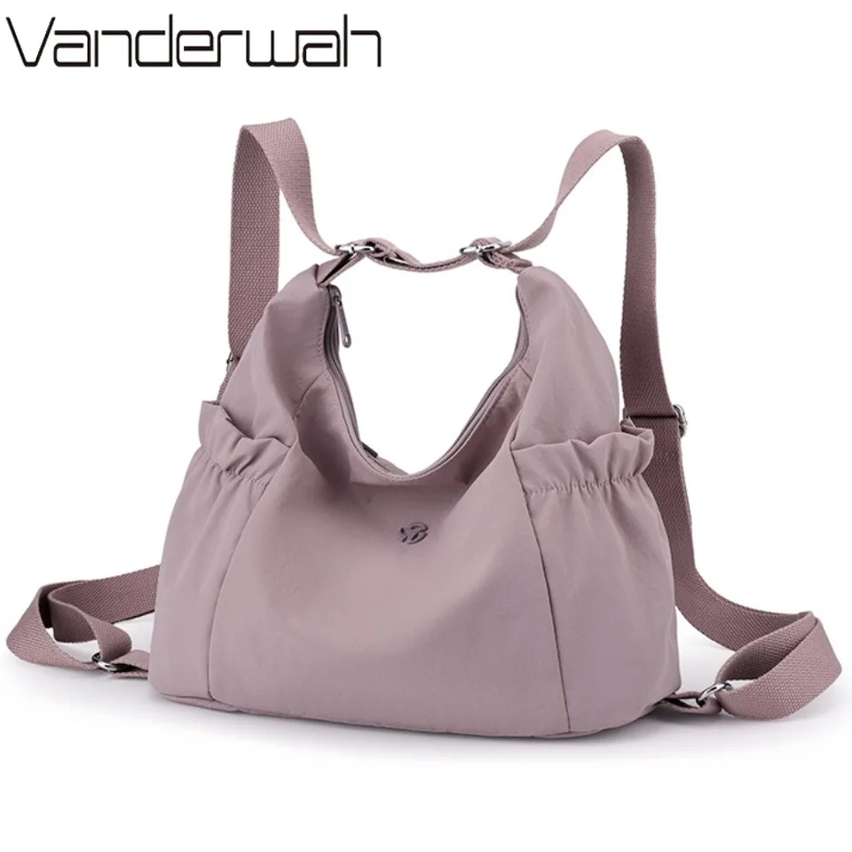 Women's Backpack Waterproof Travel Bagpack Shoulder Crossbody Bags for Teenage Girls Multifunction Nylon Rucksack Back Pack Sac