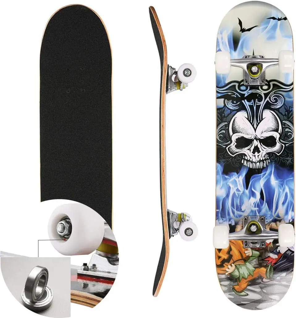 Skateboard full Deck Skateboard Skateboard skull pattern