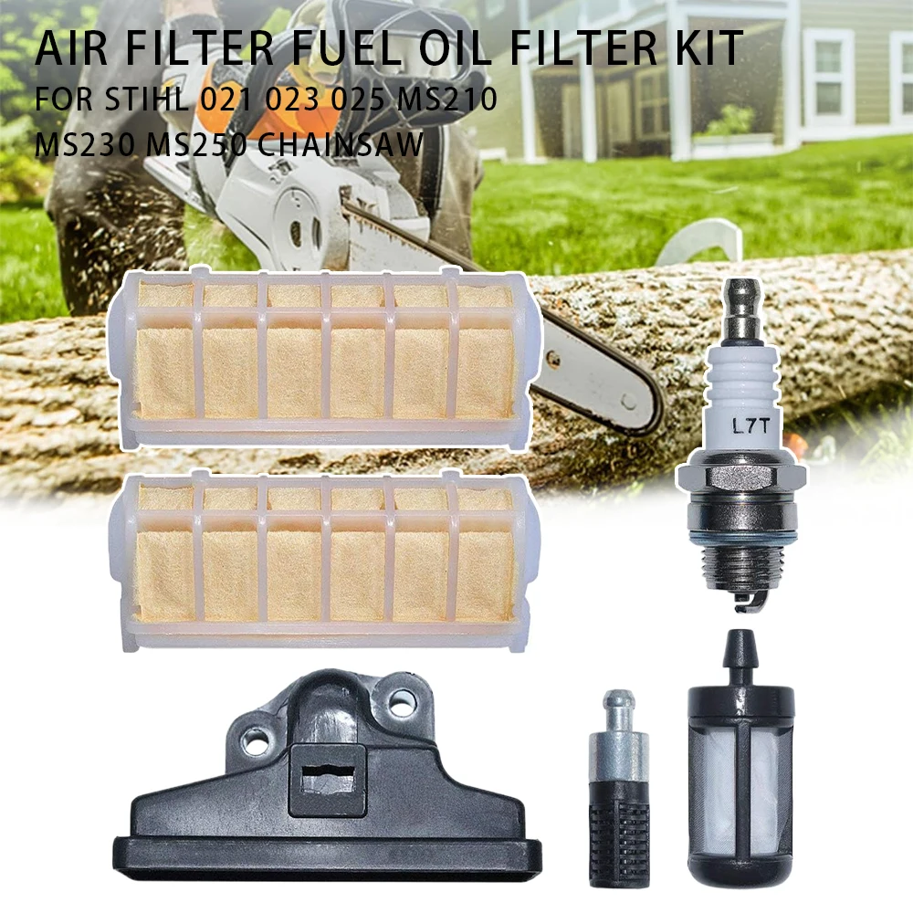Air Filter Fuel Oil Filter Kit for Stihl 021 023 025 MS210 MS230 MS250 Chainsaw 1123 120 1650 1123 120 1651