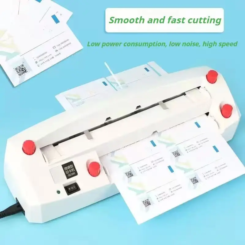 SK316 Electric Smart Business Card Cutter with Fine Adjustment No Jam 90x54mm