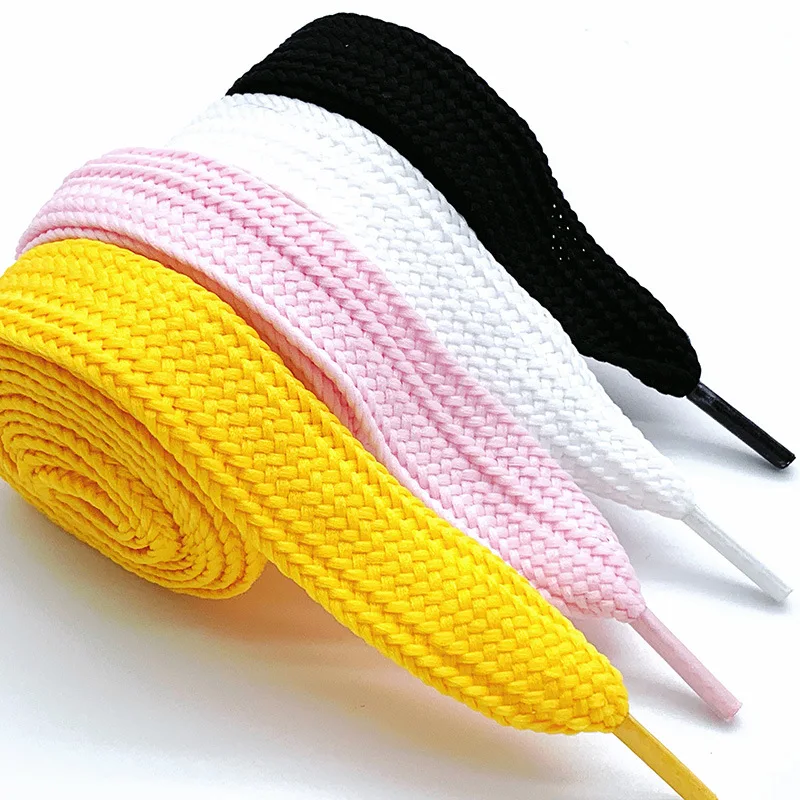 1 Pair 20 MM Widen Flat New Fashion Shoelaces Colored High Quality Soft Laces Board Shoes Canvas Shoes For Sneakers Sports Shoes