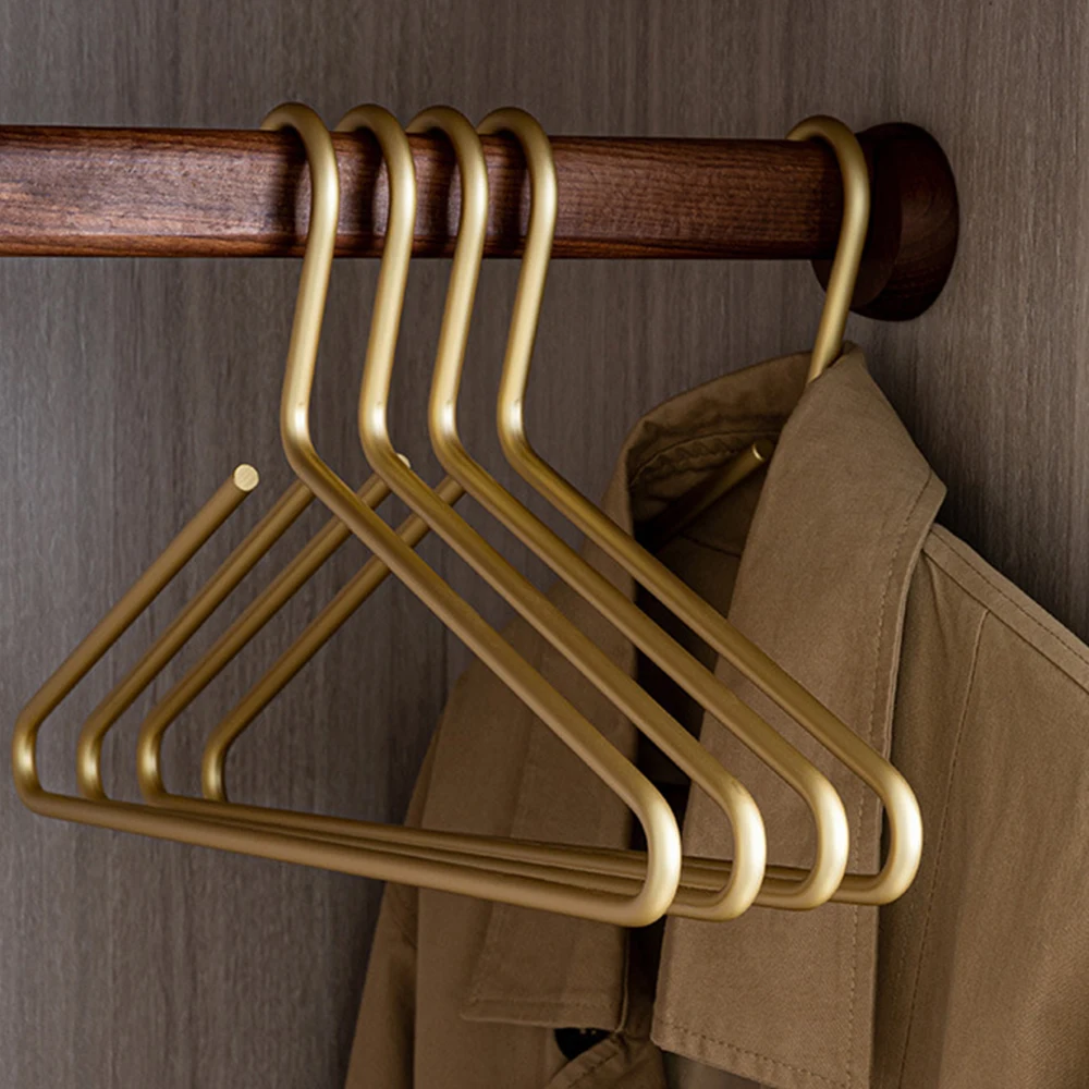 5pcs Thickened Hangers Aluminum Alloy Clothing Rack Rustproof Pants Hanger Bedroom Closets Clothes Storage Wardrobe Organizers