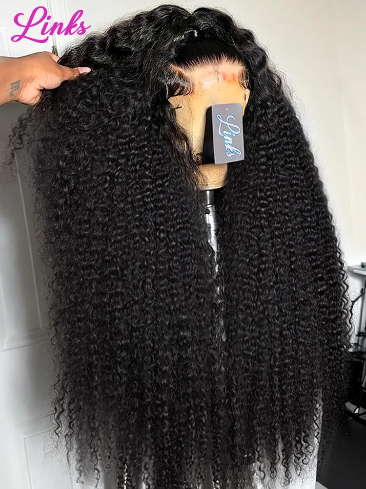 Links 250 Density Curly Wigs 13x6 13x4 HD Lace Frontal Human Hair Wigs 30 40 Inch Remy Deep Wave 5x5 Glueles Lace Wig For Women
