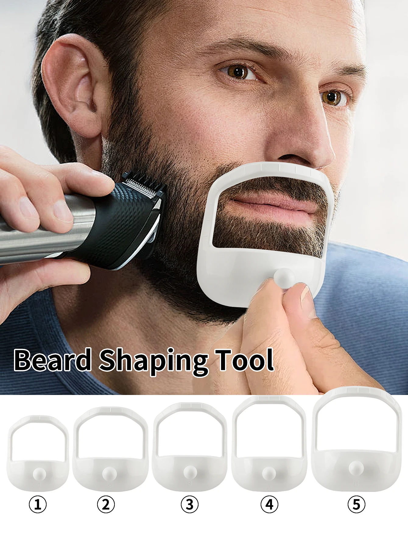 Men's Beard Grooming Kit, Barber Accessories, Men's Beard Shaper, save time and give you the perfect symmetrical beard at home!