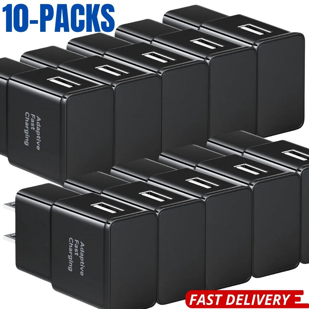 Lot 10pcs Adaptive Fast USB Wall Charger Block Power Adapter for Samsung HTC for LG