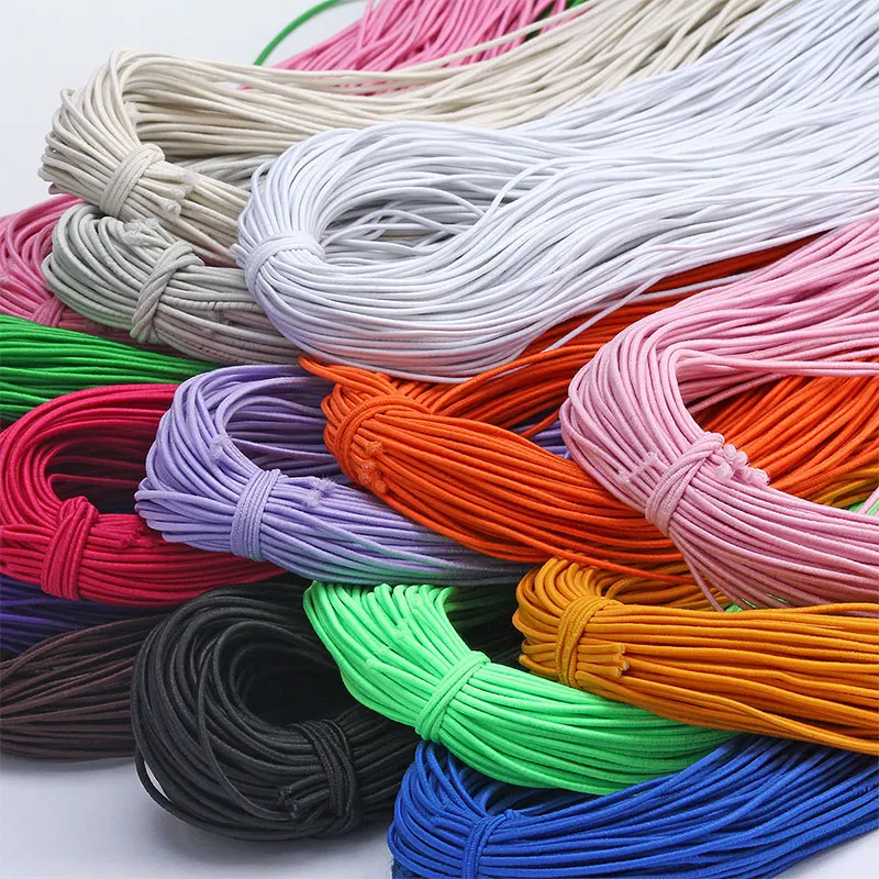 1.5mm Strong Elastic Rope Colorful High-Quality Elastic Band Rubber Cord for DIY Sewing Jewelry Crafts Making Accessorie