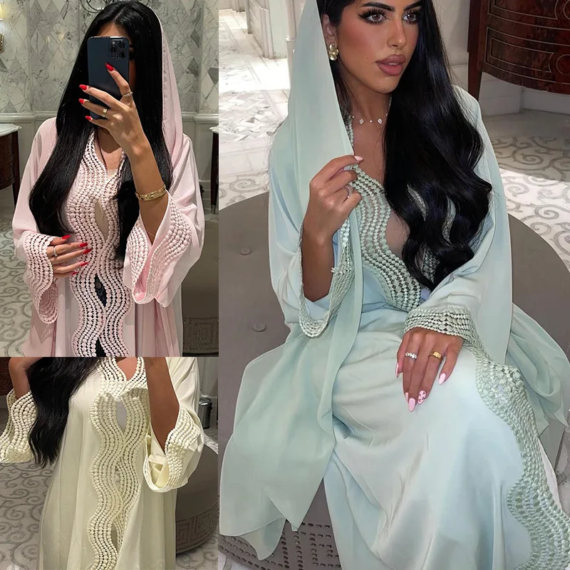 Eid Abaya Women Party Dress Print Diamond Muslim Dubai Longue Vestidos Largos Ramadan Morocco Prayer Caftan Robe Abayas Elegant
