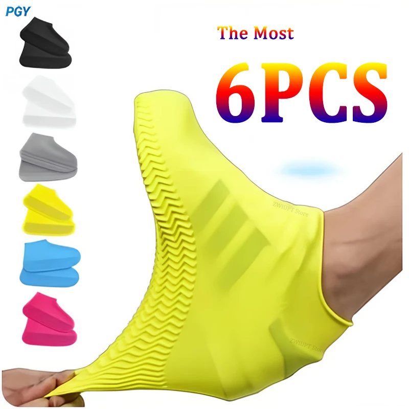 Rubber Rain Boot Overshoes For Outdoor Use Silicone Waterproof Shoe Covers Rainy Day Shoe Cover Reusable Non-Slip Rain