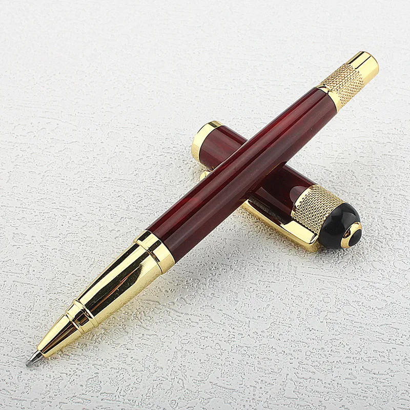 monte mount Rollerball Pen Luxury silvery Clip Ballpoint Pen 0.5mm Black Refill Metal Roller Ball Pens Free Shipping