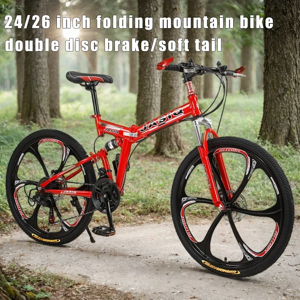 new folding mountain bike 24/26 inch mtb Full Suspension Cross Country Bicycle 27 speed soft tail Downhill bicicleta disc brake