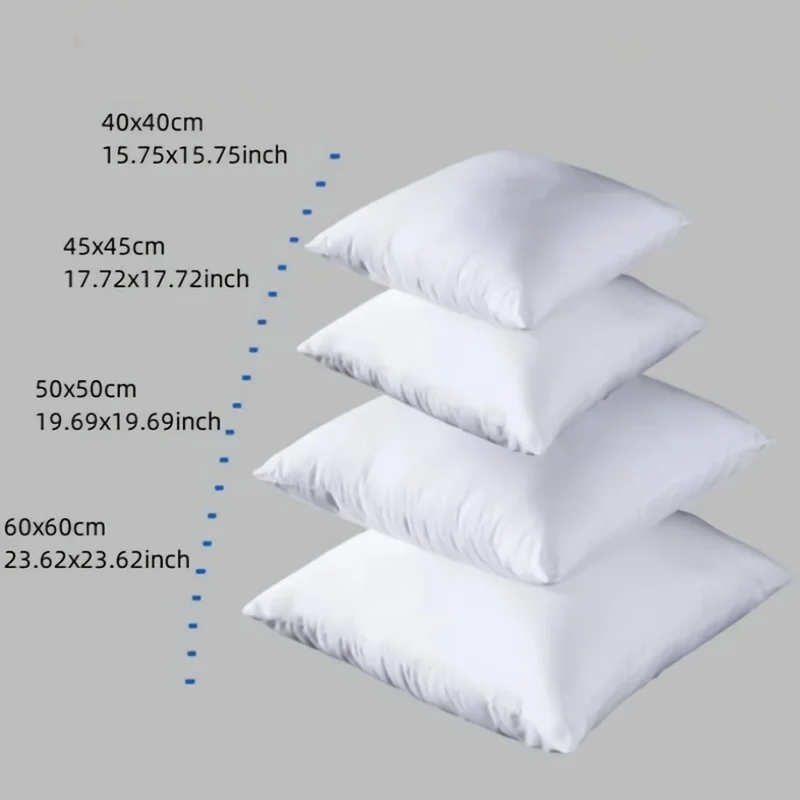 standard white bounce back pillow cushion core sofa car seat home interior decor pillows30x30/40x40/45x45/60x80cm