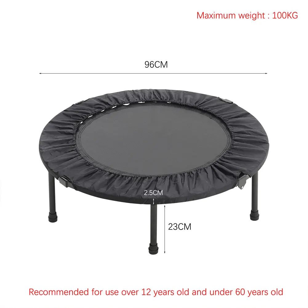 【Breeins】Folding Trampolines Fitness Indoor Exercise Workout Rebounder Sport Trampoline Handle Trampoline for Adults Jumping