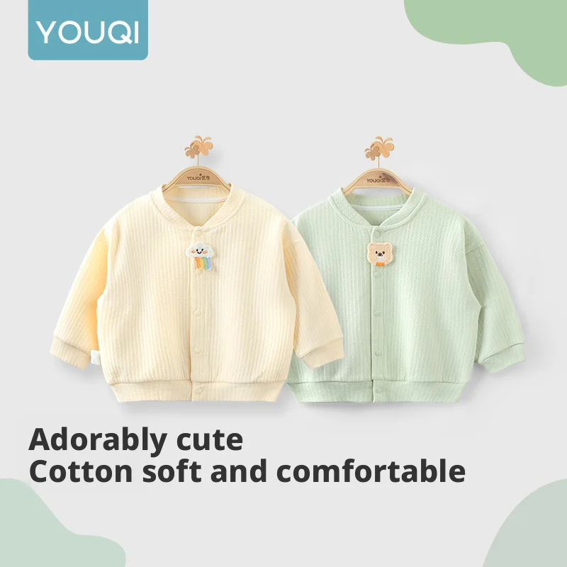 【Youqi】Chinese 0-2 Year Old Baby Jacket, Rainbow Jacket for Boys and Girls, Spring and Autumn Newborn Long-Sleeve Outerwear