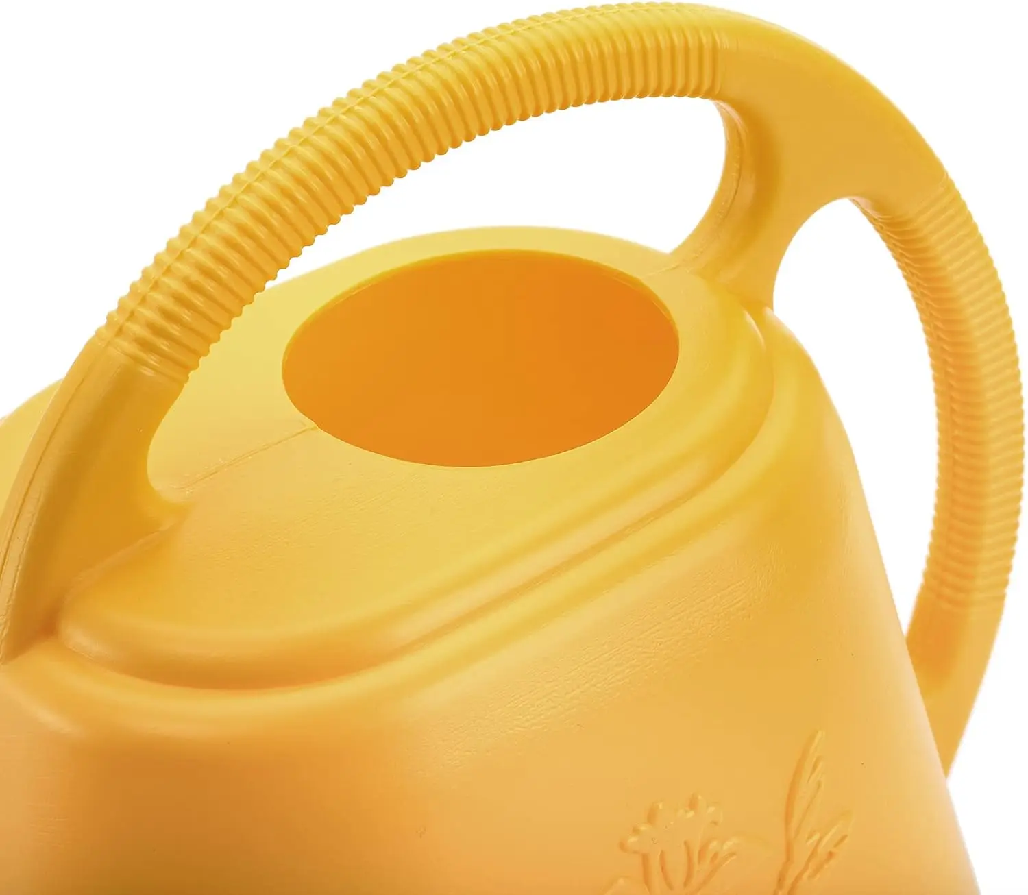 1-Gallon Plastic Watering Can with Long Spout and Comfortable Handle for Indoor Outdoor Plants, Yellow