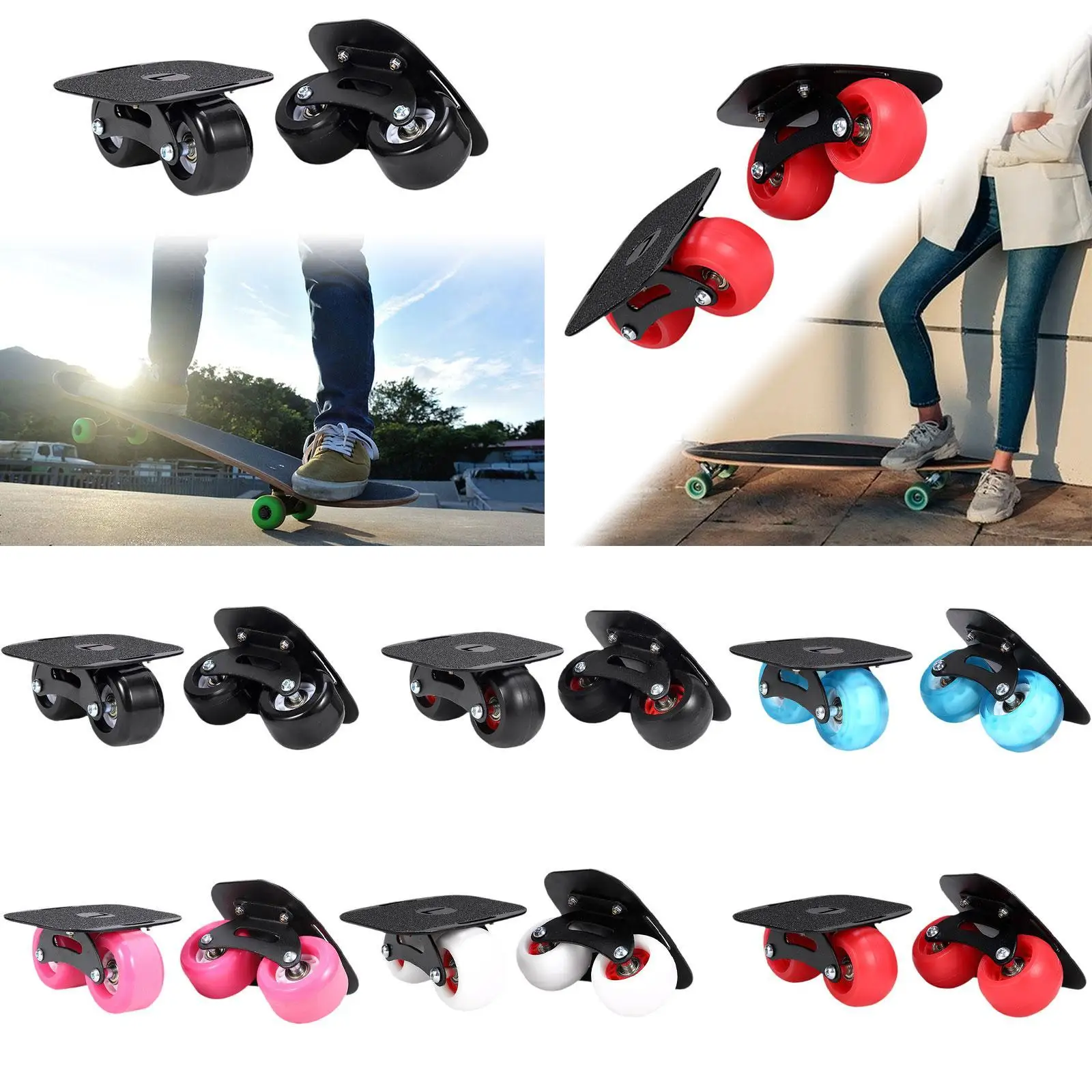 1 Pair Drift Skates Comfortable Split Skateboards for Outdoor Sliding Women