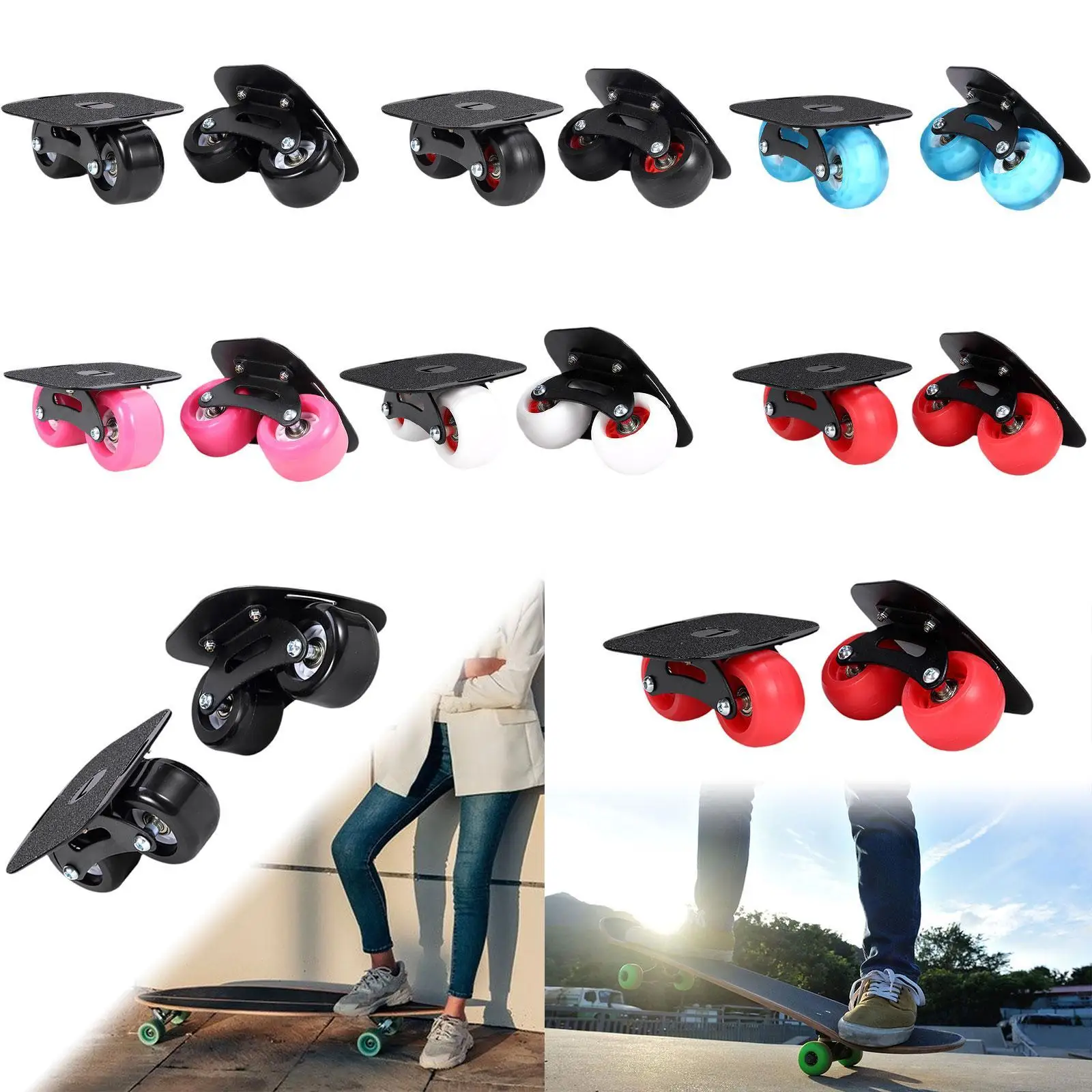 1 Pair Drift Skates Comfortable Split Skateboards for Outdoor Sliding Women