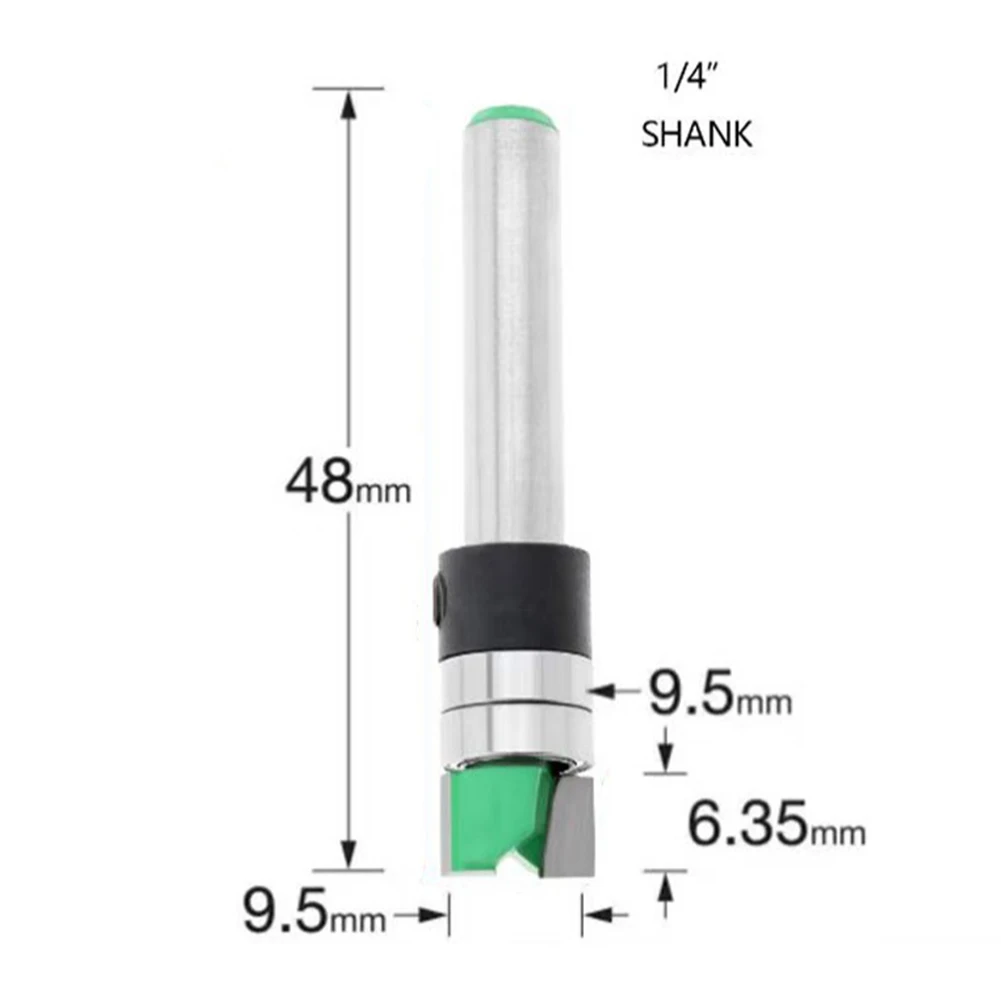 1 Piece Double-Bearing Trimming Milling Cutter Steel Blade Profile Bottom Milling Cutter For Precise Grooving Woodworking