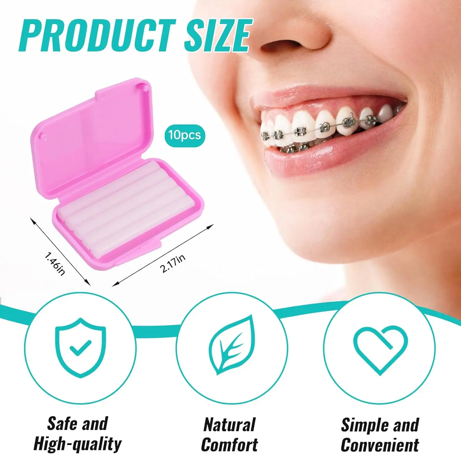 10 Boxes Dental Orthodontic Relief Wax for Bracket Patient Relief Protect Lips and Gums Irritation Fruit Flavour Wax