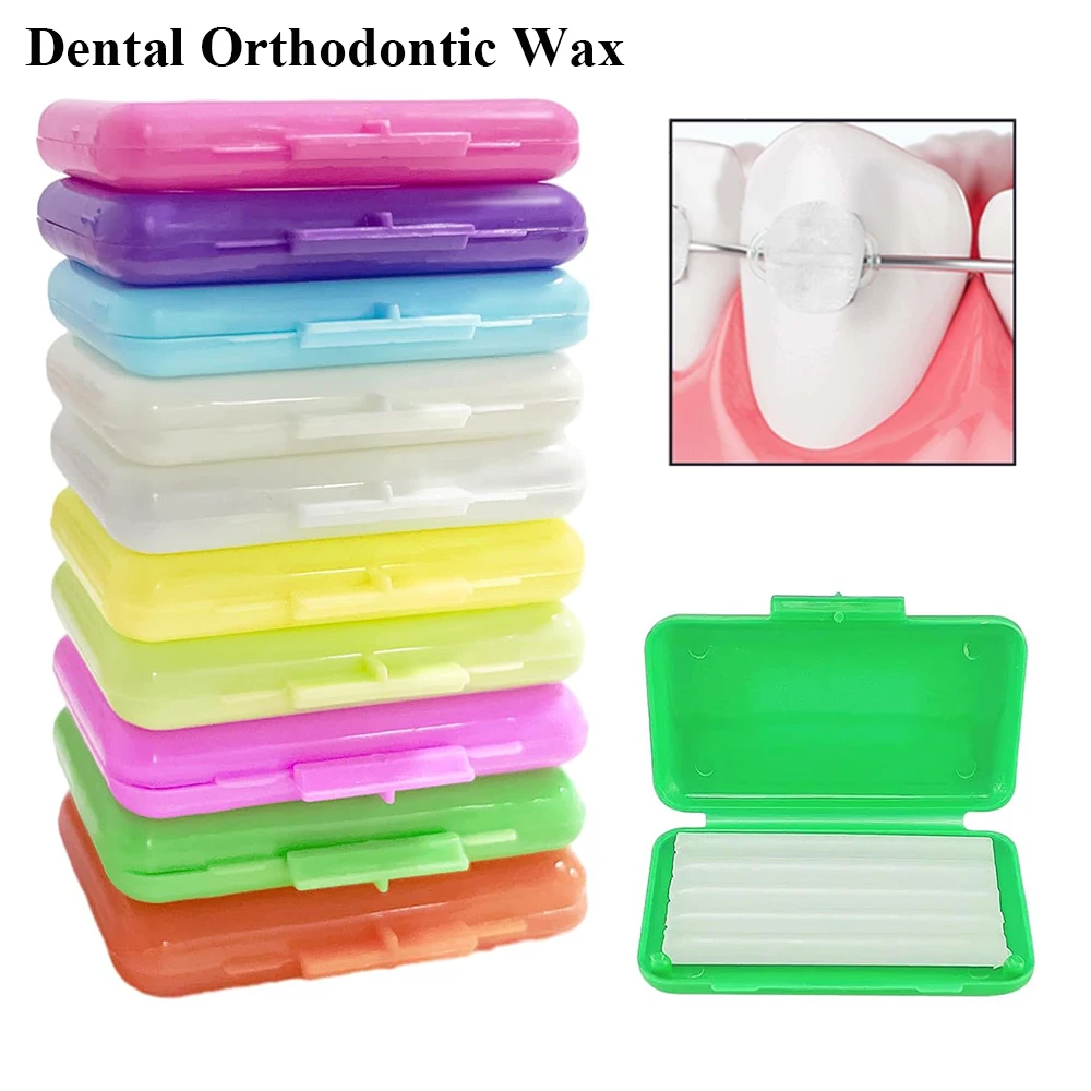 10 Boxes Dental Orthodontic Relief Wax for Bracket Patient Relief Protect Lips and Gums Irritation Fruit Flavour Wax