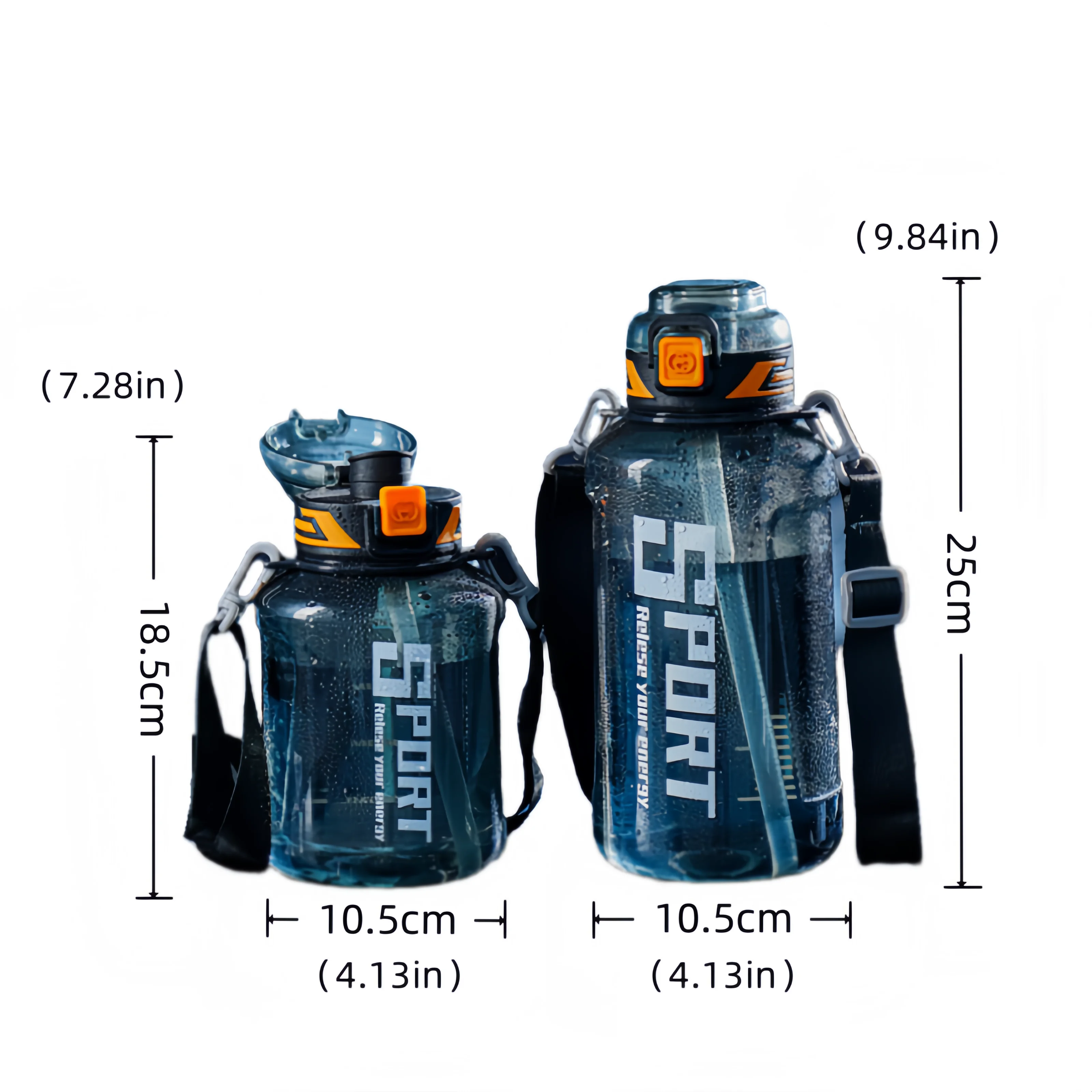 1000ml/1500ml Large Capacity Sports Water Bottle Portable Sealed Leak-Proof Plastic Space Cup Outdoor Travel Gym Drinking Tools