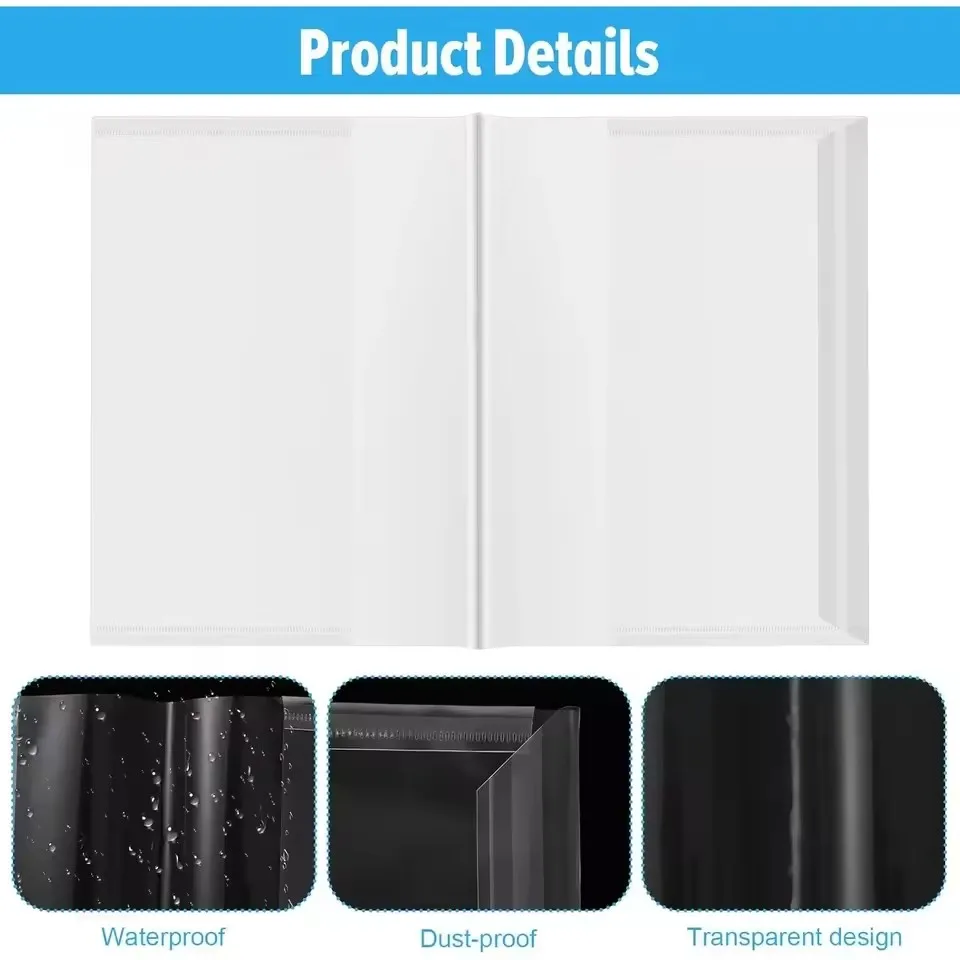 10/30PCS A4/16K/22K Transparent Book Cover Self-Adhesive Closure Students Waterproof Notebook PVC Protective Skin Sleeve Wrap