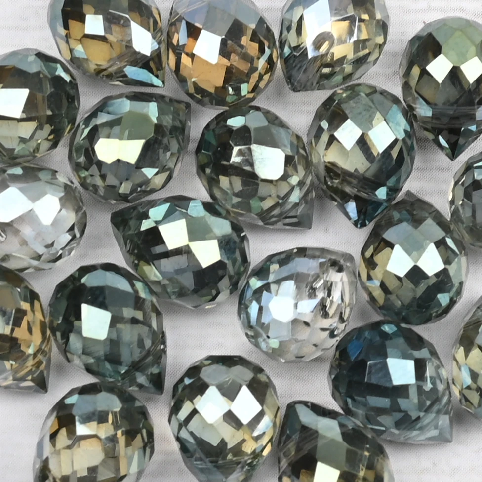 10*8mm Czech Crystal Waterdrop Beads Shiny Faceted Glass Strawberry Beads for Jewelry Making Needlework DIY Handmade Accessories