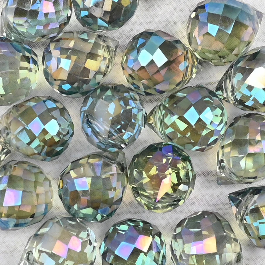 10*8mm Czech Crystal Waterdrop Beads Shiny Faceted Glass Strawberry Beads for Jewelry Making Needlework DIY Handmade Accessories