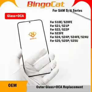 10PC S24FE NOVECEL Front Glass Lens Screen Touch Panel with OCA For Samsung S25 S24E S20FE S22 S23 S24+ S24U A06 A15 A35 A55 S21