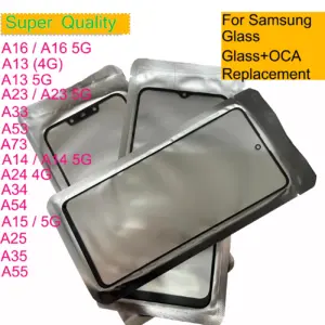 10Pcs For Samsung Galaxy A17 A16 A14 A24 A34 A54 A15 A25 A35 A55 A13 A23 A33 A53 A73 Touch Screen Panel Front Outer Glass OCA
