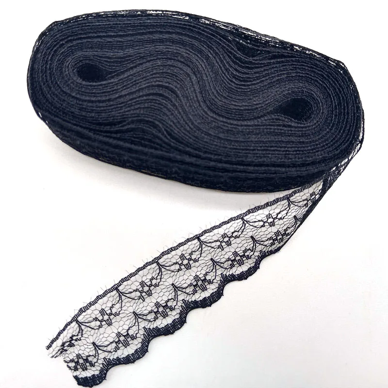 10yards Lace Ribbon Wedding Dress Fabrics for Embellishments for Sewing Handicraft Accessories Needlework Materials Width 2.3cm