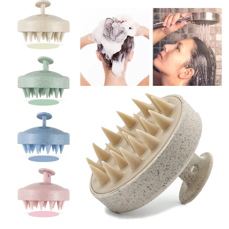 1/3/5 Silicone Shampoo Brush Head Scalp Massage Comb Hair Washing Comb Body Massage Brush Bath Shower Salon Hairdressing Tool