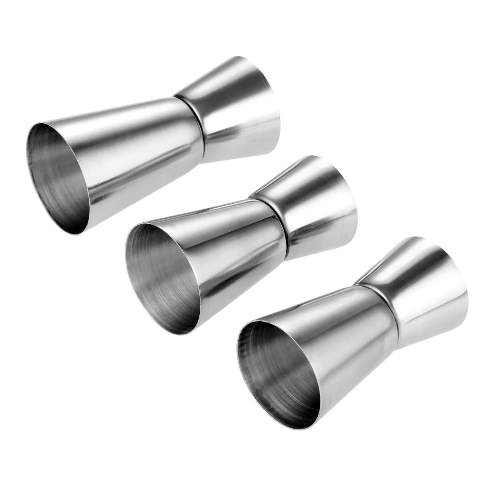 15/30 20/40 25/50ml Stainless Steel Measuring Cups Party Wine Cocktail Shaker Double Tone Jigger Shot Drinks Rectification Mixed